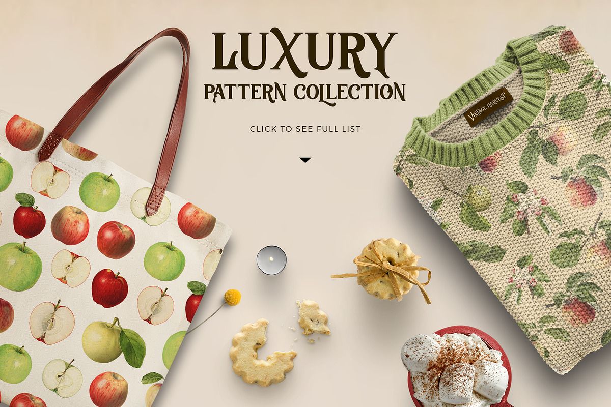 Vintage harvest fruits collection, a Pattern Graphic by Beauty Drops (Photo 7 of 9)