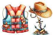 Summer Fishing Equipments Clipart, an Illustration by Designworld (Thumbnail 3 of 5)