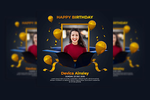 Digital birthday celebration, an Invitation Template by deviapuspitasari2