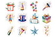 New Year Clipart, an Illustration by Design Market (Thumbnail 2 of 3)