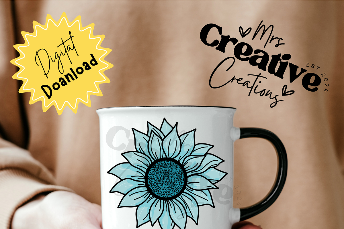 Colorful Sunflowers Clipart Bundle, a Graphic by Mrs. Creative Creations (Photo 2 of 6)