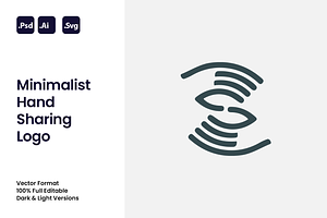 Minimalist Hand Sharing Logo, a Branding & Logo Template by Luxury Logos