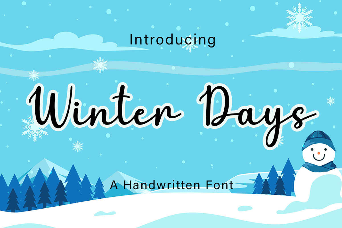 Winter Days, a Script Font by DN Creative (Photo 1 of 7)