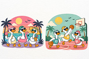 Summer Silly Goose Clipart Coastal, an Animal Illustration by SugarCloudStudioArt (Thumbnail 4 of 4)