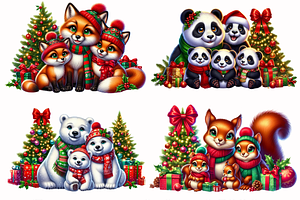 Christmas Animal Families