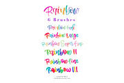 Rainbow Procreate Brushes Bundle, a Brush Add-On by lovetistrue (Thumbnail 2 of 3)