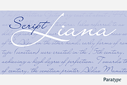 Liana, a Script Font by Paratype (Thumbnail 1 of 2)