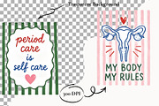 Period Menstruation Clipart Girl PNG, a Healthcare Illustration by SugarCloudStudioArt (Thumbnail 2 of 5)