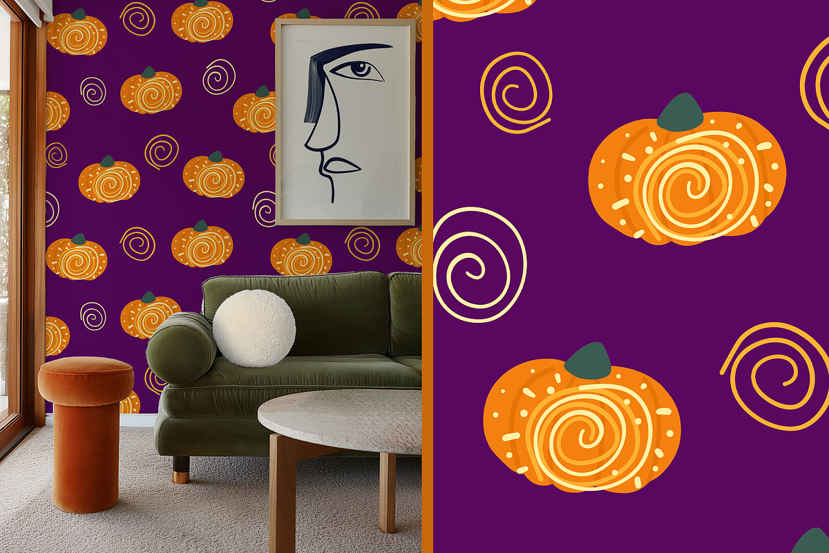 Halloween light clipart & patterns, a Seasonal Illustration by Carpet Tapete Pretzel (Photo 9 of 14)