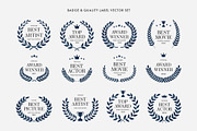 Award Crest & Laurel Wreath Vector, an Object Graphic by DesignerCandies (Thumbnail 3 of 6)