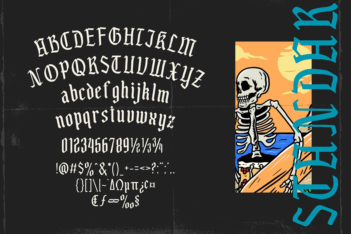 Electro Black Vintage Blackletter, a Blackletter Font by alit design (Photo 3 of 18)