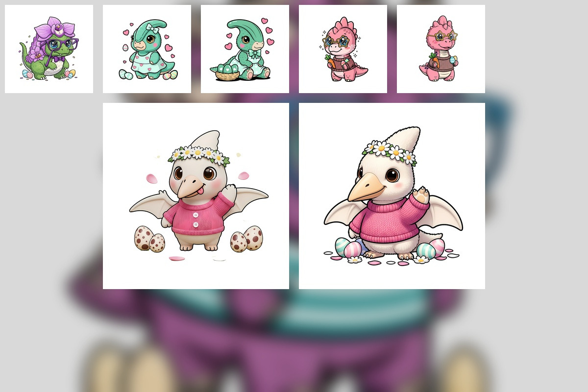 84 Cute Easter Dino Transparent PNG, an Object Graphic by XPERTDESIGNER (Photo 5 of 5)