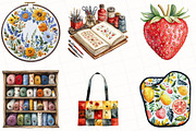 Watercolor Summer Sewing Clipart, an Illustration by OK Design (Thumbnail 2 of 5)