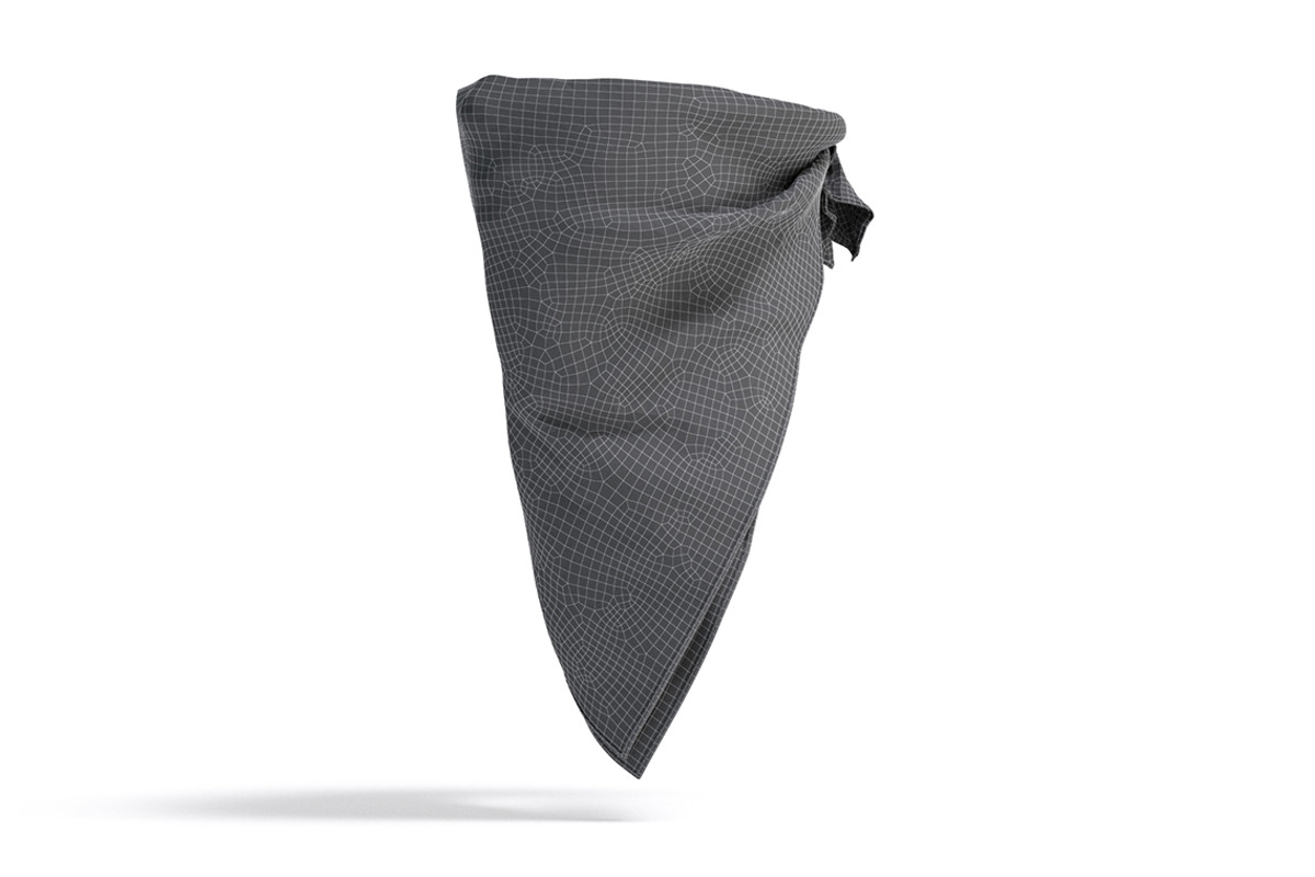 Black Face Wrap Bandana 3D Model, an Object 3D Model by rebrandy (Photo 7 of 9)
