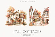 Fall Cottages, a Seasonal Illustration by PeDe Designs (Thumbnail 9 of 10)