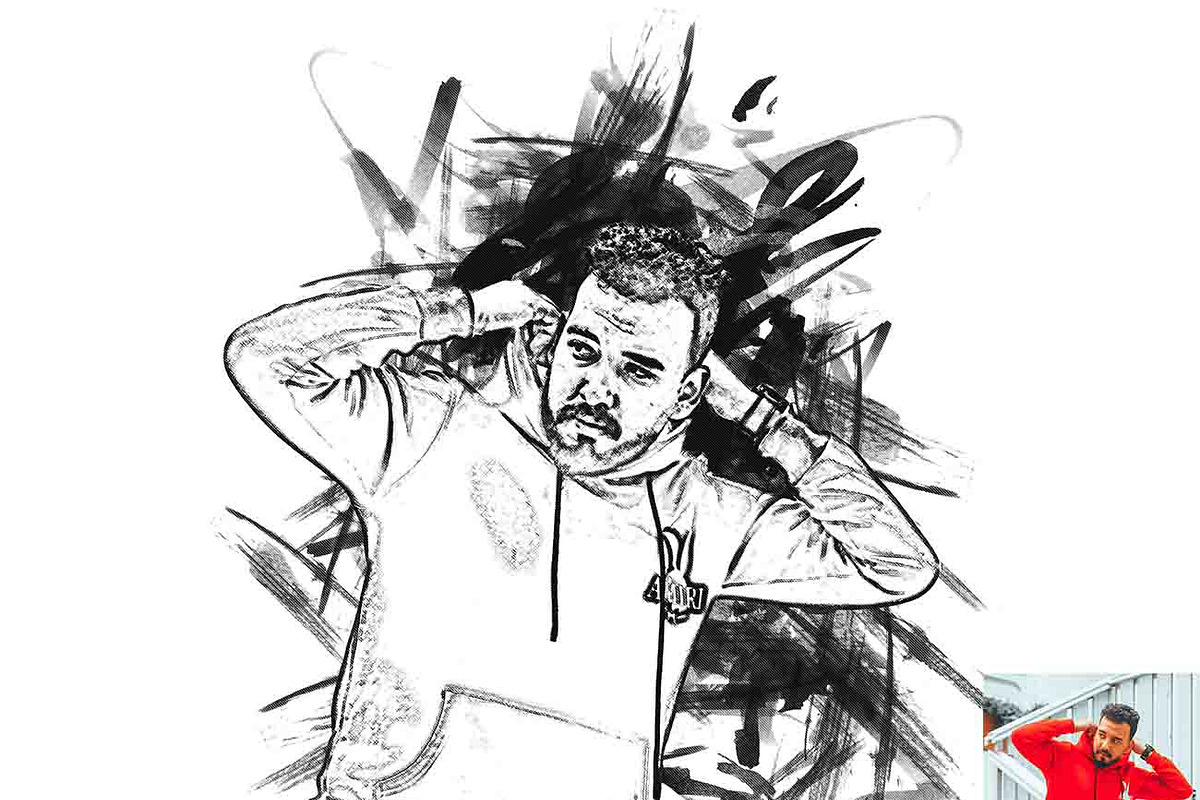 Faster Sketch Effect Ps Action, an Action Add-On by Studio Retouch (Photo 10 of 34)
