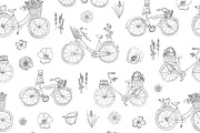 Bicycles with Flowers, a Pattern Graphic by GooseFrol (Thumbnail 5 of 6)