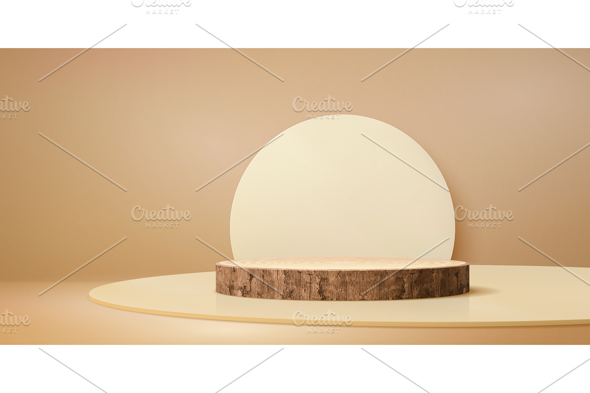 Wooden pedestal podium stage, a Decorative Illustration by Buch&Bee