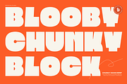 Blooby Chunky Block Sans Serif, a Sans Serif Font by Denustudios (Thumbnail 1 of 12)