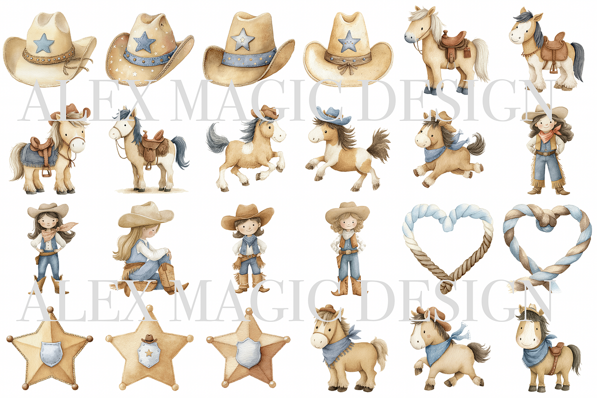 Rodeo Clipart Set