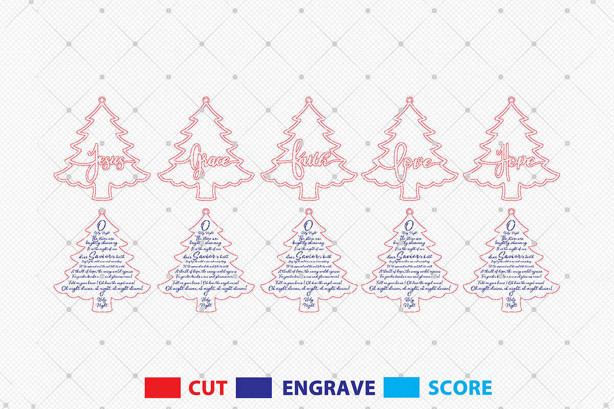 Personalized Christmas Tree Wood Svg, a Pattern Graphic by Lasercutiny (Photo 2 of 2)