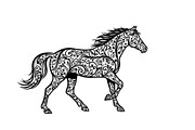 Running Horse Silhouette SVG Bundle, an Illustration by Creativeshirt (Thumbnail 19 of 31)