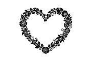 Floral Heart Frame Silhouette Pack, an Illustration by Artivon (Thumbnail 21 of 49)