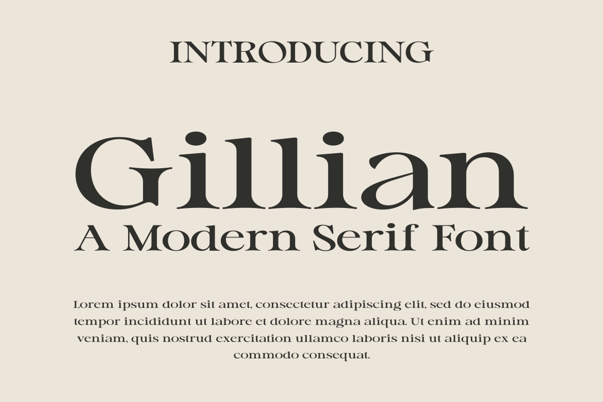 Gillian - A Modern Serif Font, a Serif Font by Marvadesign (Photo 1 of 5)