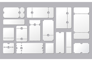Empty tickets template. Set, an Object Illustration by Things for designers