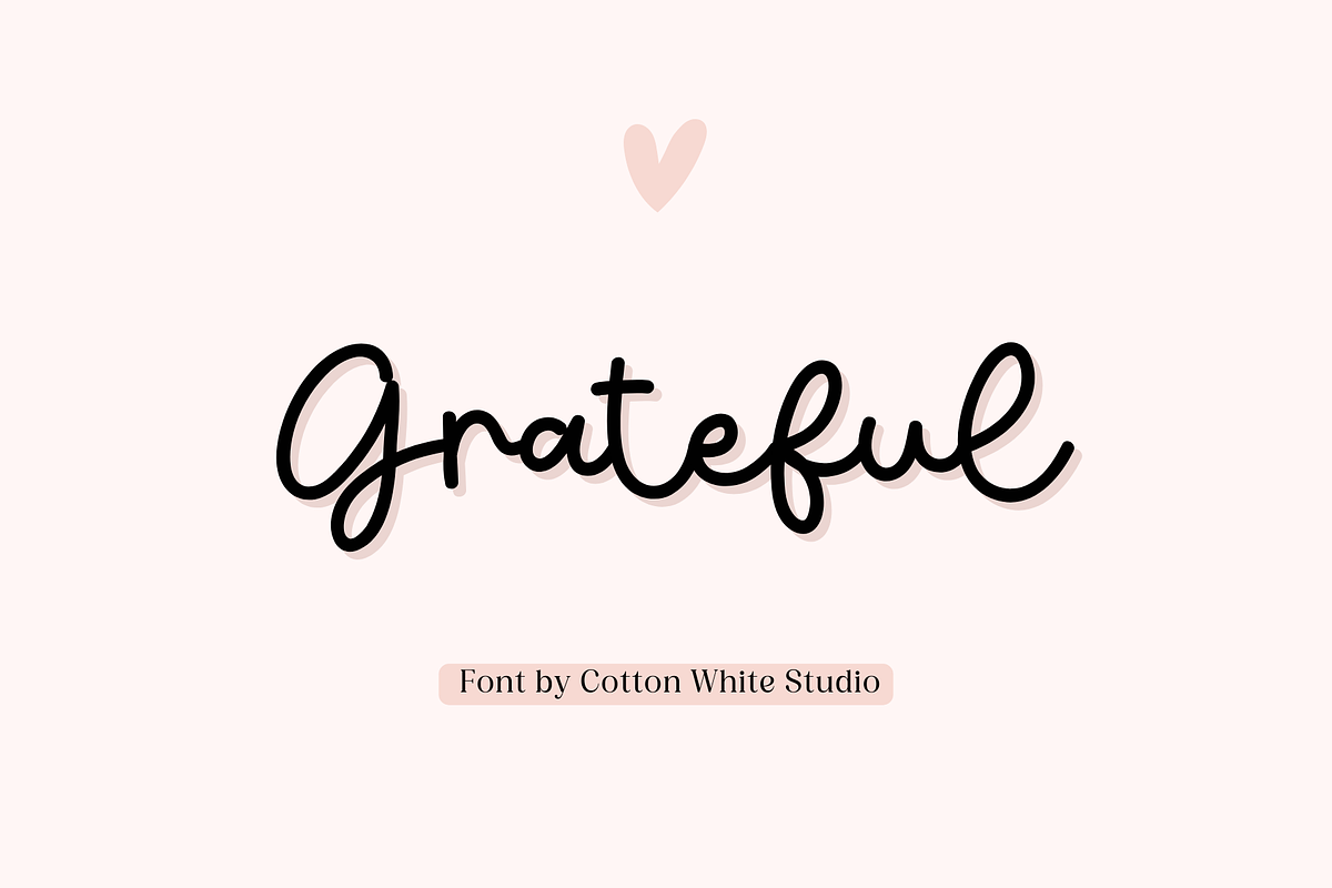 Grateful, a Script Font by Sofia Skoog (Photo 1 of 8)