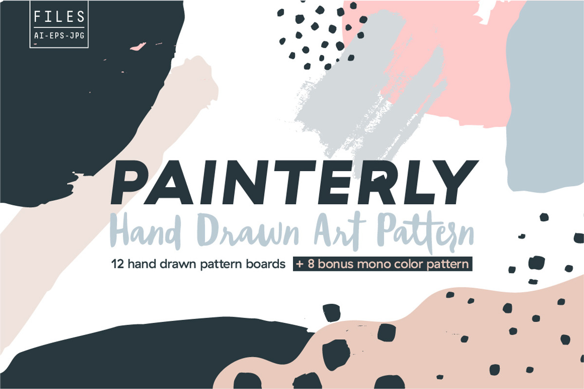 Painterly Pattern Pack, a Pattern Graphic by funderful (Photo 1 of 8)
