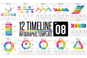 Timeline Infographic Template Set 08