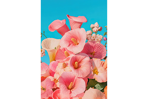 Vibrant Pink and Peach Flowers in, a Nature Photo by Lermont51