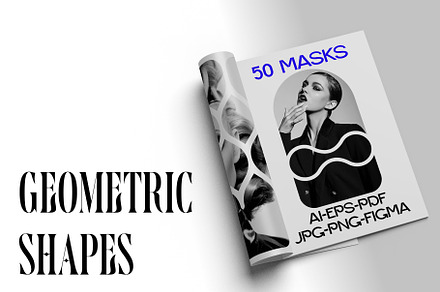 Geometric Mask, Frames and Shapes, a Graphic by Unusual Vectors