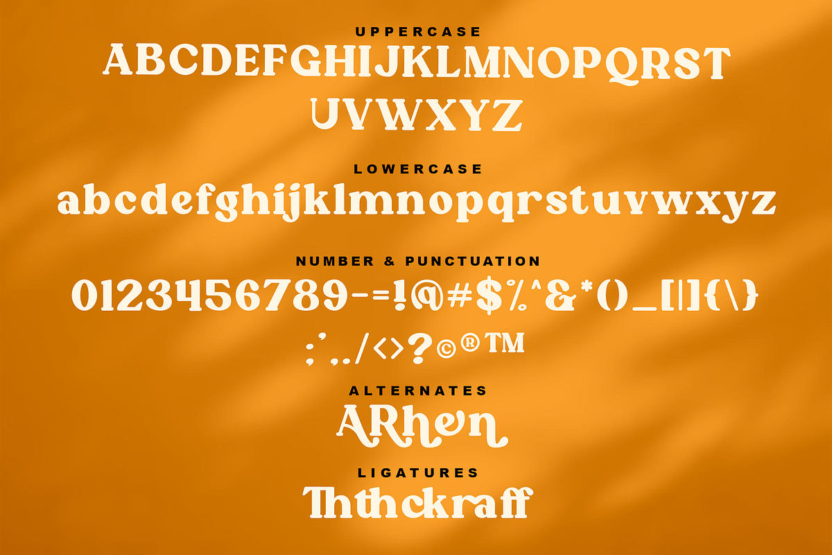 Roffene - Retro Serif Style Font, a Serif Font by PuriCreative (Photo 4 of 10)
