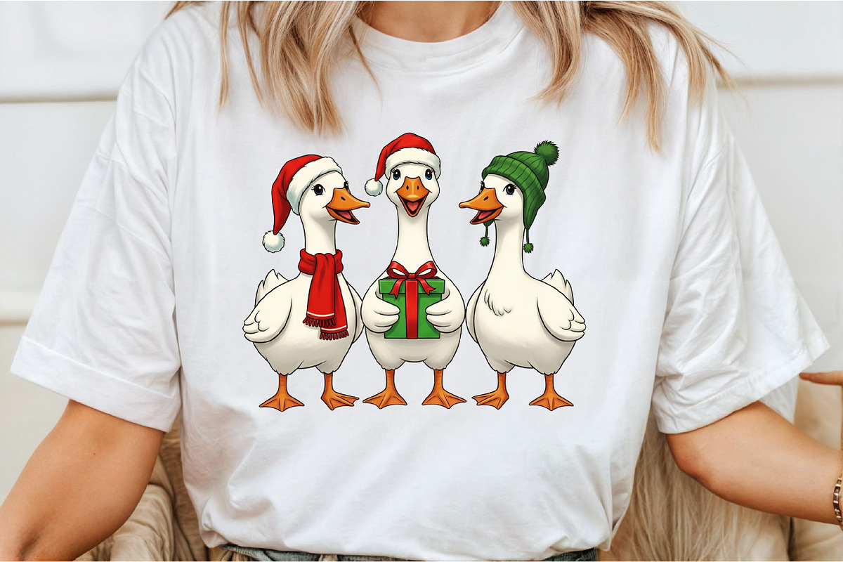 Funny Christmas Goose PNG, an Illustration by Libby Wishes (Photo 4 of 6)