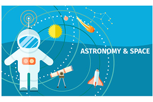 Astronomy And Space Colorful Poster