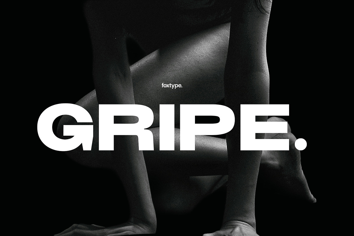 Gripe Typeface, a Sans Serif Font by Foxtype (Photo 1 of 5)