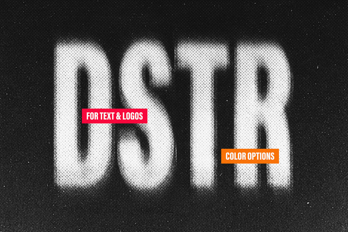 Distortion Text & Graphic Effect, a Layer Style Add-On by Design Squad (Photo 1 of 6)