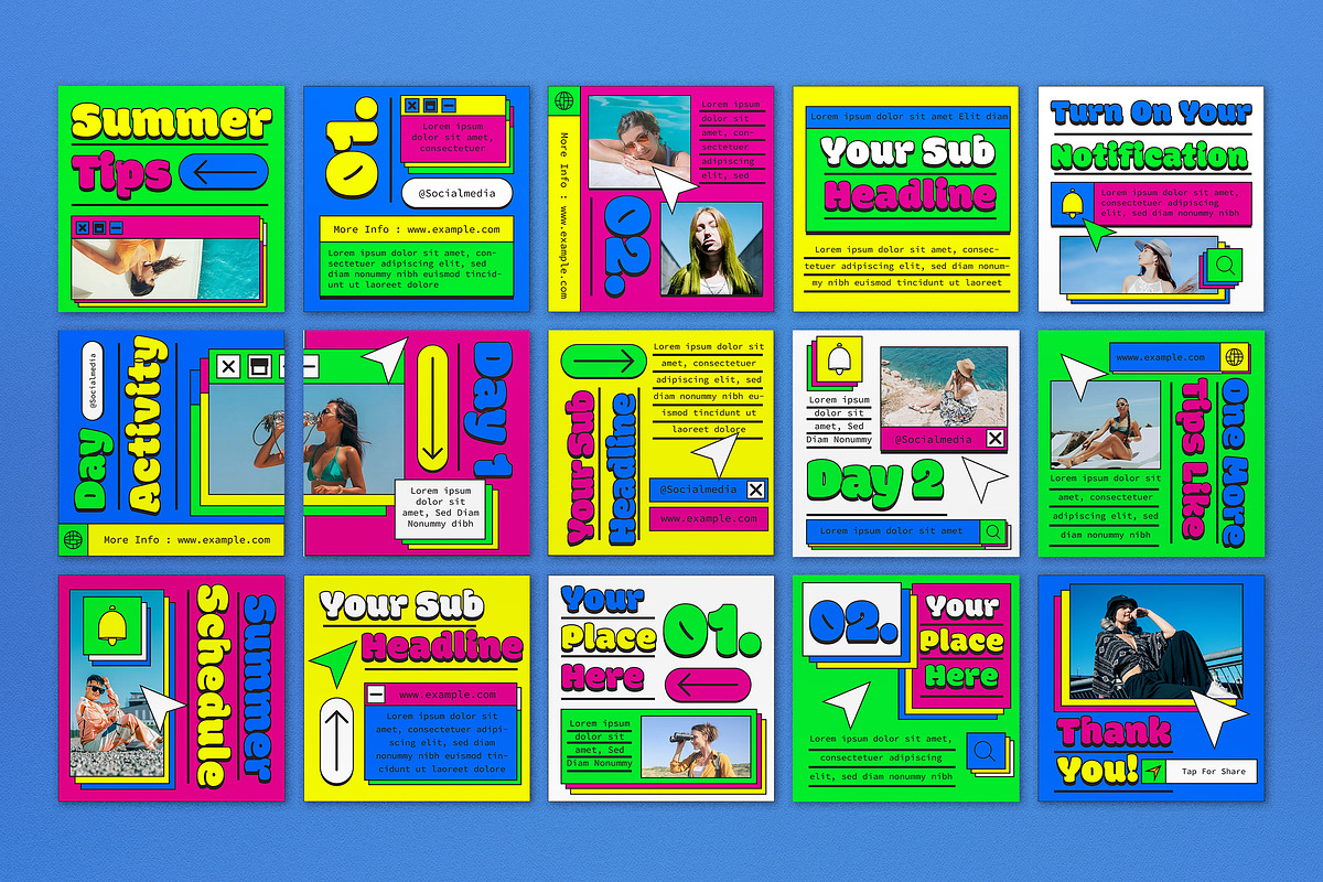 Summer Fest Instagram Carousel, a Social Media Template by graphicook (Photo 2 of 3)