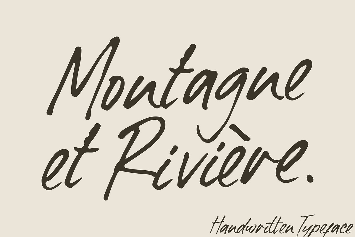 Montagne et Rivière, a Handwritten Font by VASTARD STUDIO (Photo 1 of 12)