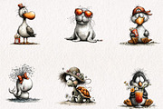 Beach Animals Clipart PNG, a Seasonal Illustration by CreationArt (Thumbnail 2 of 5)
