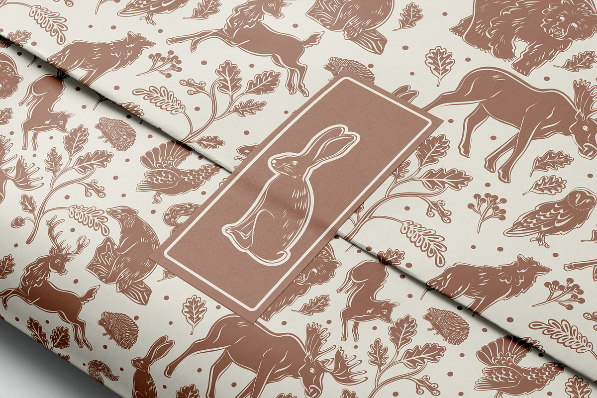 Linocut Animals rustic patterns, an Animal Illustration by Carpet Tapete Pretzel (Photo 6 of 17)