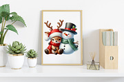 Watercolor Merry Christmas Reindeer, an Illustration by Canvas Craft (Thumbnail 6 of 7)