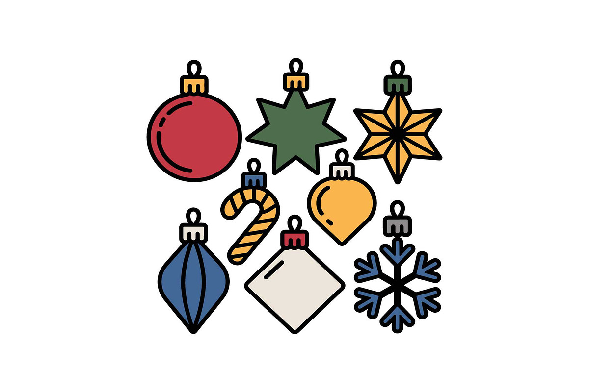 Colorful Christmas Ornament Pattern, a Graphic by yasushie (Photo 3 of 16)