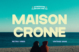 Maison Cronne - Retro Sans Serif, a Sans Serif Font by Flawless And Co
