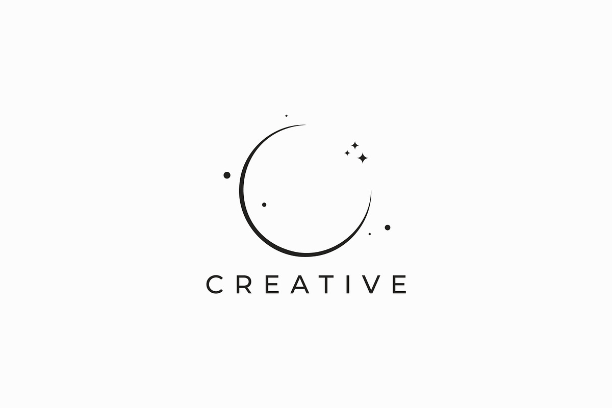 Logo Crescent Moon or Solar Eclipse, a Branding & Logo Template by Signatoro