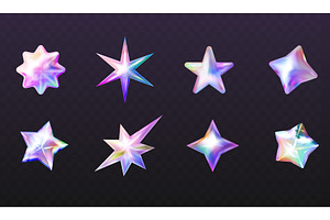 3d holographic stars. Realistic, an Illustration by Stock-Smart-Start