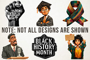 Black History Month PNG Bundle, an Illustration by RobertsArt (Thumbnail 4 of 5)