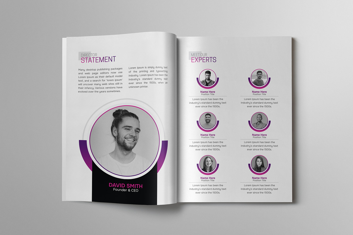Creative Bifold Company Profile, a Brochure Template by VectStock (Photo 3 of 6)